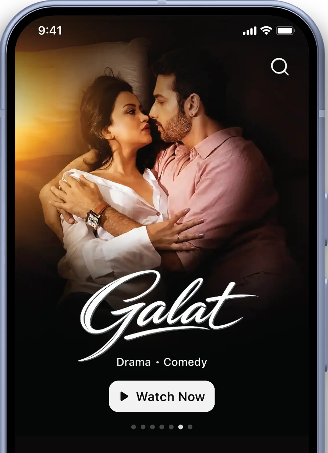 Hike Cinema app showing the series Galat